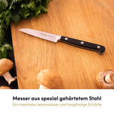Das 2-teilige Messer-Sparset aus spezial gehärtetem Stahl garantiert außergewöhnliche Schärfe und Langlebigkeit, ideal für präzise Schneidarbeiten in der Küche.