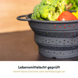 Faltsieb mit robusten Edelstahlring