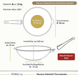 Wokpfanne Ø 30 cm | STONIQ | PFAS-FREI