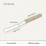Ein hochwertiges Buckelsmesser mit Buchenholzgriff vereint traditionelle Handwerkskunst mit zuverlässiger Schärfe für den täglichen Gebrauch.