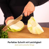 Das 2-teilige Sparset Messer mit extra scharfer Klinge bietet Ihnen präzise Schneidfähigkeit und eine hervorragende Leistung für jede Küchenaufgabe.
