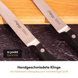 Das 3-teilige Messer-Sparset bietet Ihnen nicht nur hervorragende Qualität, sondern auch eine 10-jährige Garantie, die für Langlebigkeit und Zuverlässigkeit sorgt.