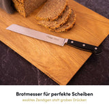 Das 6-teilige Sparset mit Brotmesser bietet Ihnen eine vollständige Messerkollektion, die sowohl für feine Schneidarbeiten als auch für das einfache Schneiden von Brot bestens geeignet ist.