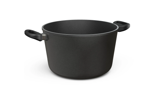 Der B5 Kochtopf mit 16 cm Höhe und festen Griffen bietet viel Platz für Suppen, Eintöpfe oder Pasta und sorgt dank seiner stabilen Bauweise für sicheres und komfortables Kochen.