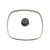 Sicherheitsglasdeckel Edelstahlfassung eckig