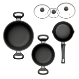STONIQ Topf-TRIO | PFAS-Frei | Kochtopf 20, 24 cm, Milchtopf