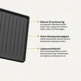 Die hochwertig und robust gefertigte Löffelablage sorgt für eine saubere und ordentliche Aufbewahrung von Küchenutensilien während des Kochens und schützt Ihre Arbeitsflächen vor Flecken.
